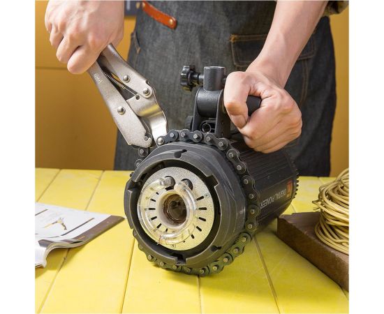 Цепные зажимные клещи DELI dl20018 с фиксатором, 230мм, длина цепи 450мм, регулировочный винт 112000 – изображение 5