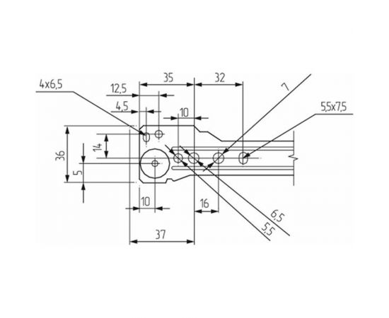 Роликовые направляющие Mebax 600 мм, белые 00-00002268 – изображение 3