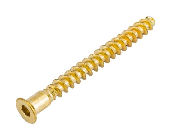 Меб. шуруп-стяжка ЕВРОПАРТНЕР латунир., 5x50 мм, 18 шт. 6 1622 1 – изображение 4