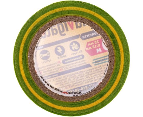 Изолента Navigator NIT-B15-10/YG желто-зеленая 71234 – изображение 5