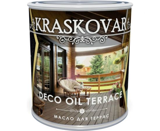 Масло для террас Kraskovar Deco Oil Terrace осенний клен, 2.2 л 1284 – изображение 3