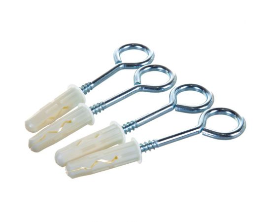 Петля-шуруп ЕВРОПАРТНЕР Zn L50 x d6 x O18 в компл. c дюбелем MULTI 10x40 4шт. MP 321 17 – изображение 2