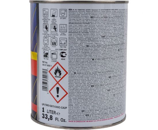 Грунт-наполнитель HB BODY 300 3+1 2К сер. 1л 3000700001 – изображение 3