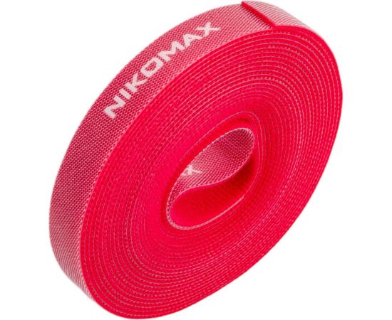 Стяжка-липучка NIKOMAX нарезаемая, в рулоне 5 м, ширина 15 мм, красная NMC-CTV05M-15-RL-RD – изображение 3