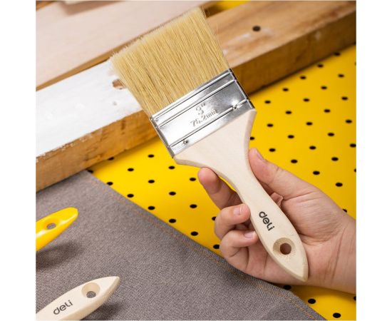 Малярная кисть DELI dl509101 с деревянной ручкой, 25.4 мм 104530 – изображение 7