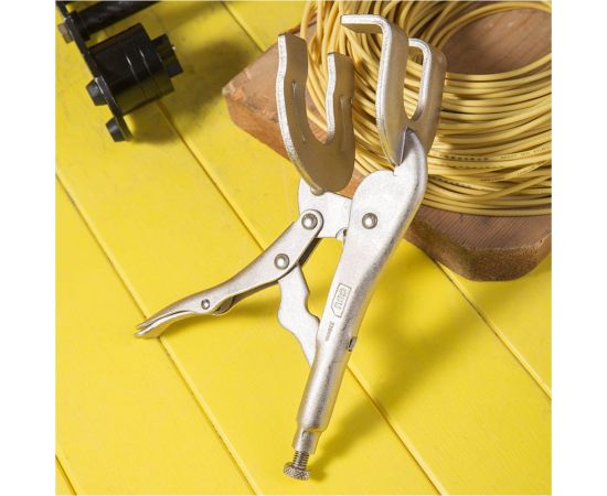 Зажимные клещи для сварки DELI dl20017 с фиксатором, 230мм, регулировочный винт,углеродистая сталь 112004 – изображение 2