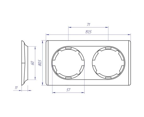 Двойная рамка OneKeyElectro, цвет белый 1E52201300 2172783 – изображение 2