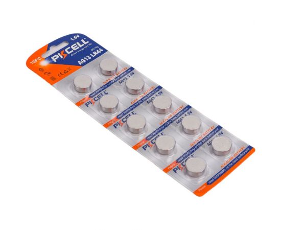 Щелочной/алкалиновый элемент питания PKCELL тип - LR44AG13 10 шт в блистере AG13-10B – изображение 2