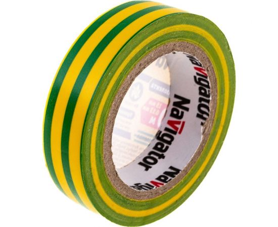 Изолента Navigator NIT-B15-10/YG желто-зеленая 71234 – изображение 2