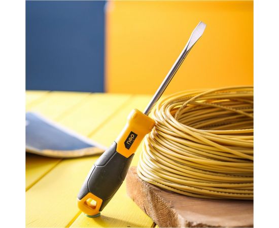 Шлицевая отвертка DELI DL6361001 6x100 мм 98353 – изображение 2