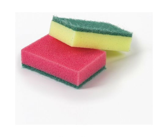 Бытовые губки ОФИСМАГ Maxi, 27x96x64 мм, комплект 10 шт, поролон/абразив, для посуды/уборки К0012, 601553 – изображение 6