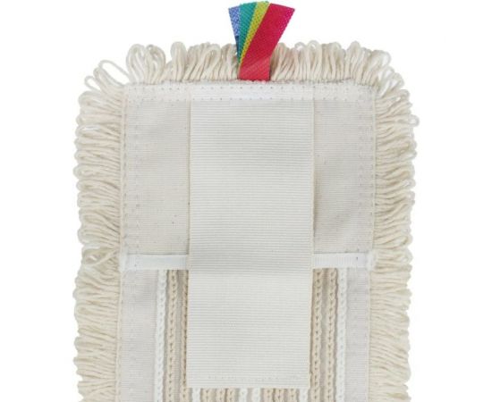 Насадка Luscan МОП плоская, хлопок, микрофибра, 40x11 см., бежевая 1016068 – изображение 3