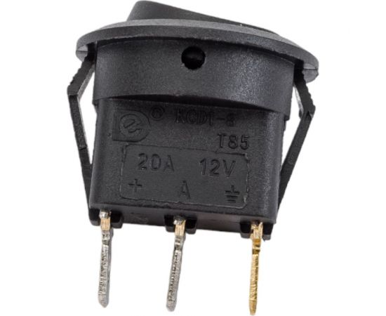 Круглая клавиша Nord-Yada 12V 20А черная с синей LED подсветкой (3контакта) ON-OFF (2шт в упаковке) 905477 – изображение 3