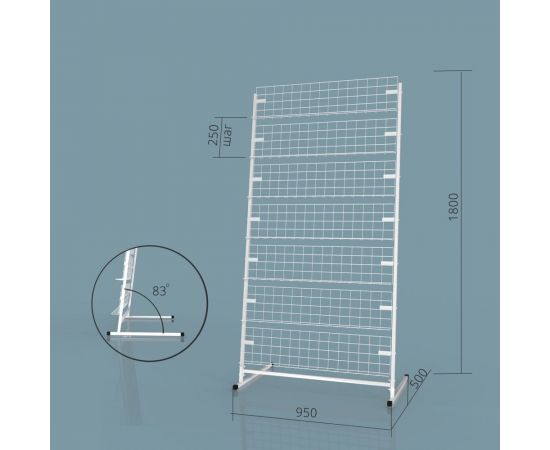 Стеллаж для печатной продукции с сетчатыми полками ПК МАГС П7 СКЛ01-00002 – изображение 2