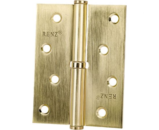 Стальная петля RENZ 100х75х2.5 мм, б/колп., с обв., левая, латунь матовая INRENZ L 100 FH SG- – изображение 3