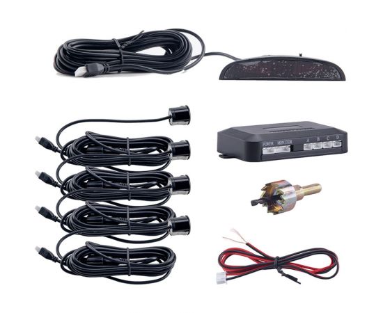 Парктроник SWAT Black 4 датчика, d 18 мм PT-124B – изображение 4