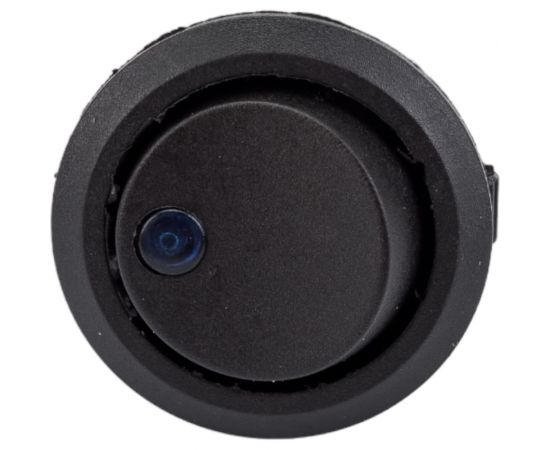 Круглая клавиша Nord-Yada 12V 20А черная с синей LED подсветкой (3контакта) ON-OFF (2шт в упаковке) 905477 – изображение 2