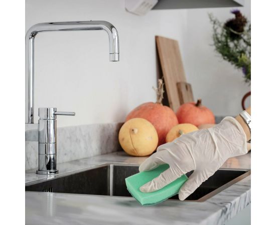 Бытовые губки ОФИСМАГ Maxi, 27x96x64 мм, комплект 10 шт, поролон/абразив, для посуды/уборки К0012, 601553 – изображение 3