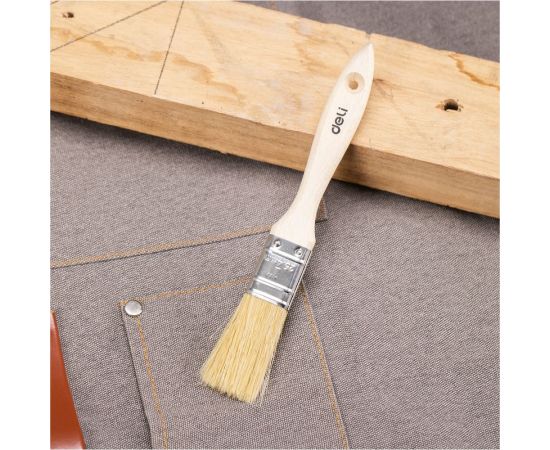 Малярная кисть DELI dl509101 с деревянной ручкой, 25.4 мм 104530 – изображение 3