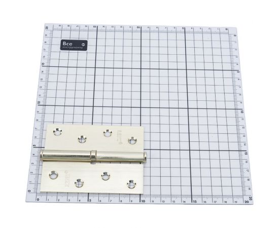 Стальная петля RENZ 100х75х2.5 мм, б/колп., с обв., левая, латунь матовая INRENZ L 100 FH SG- – изображение 2