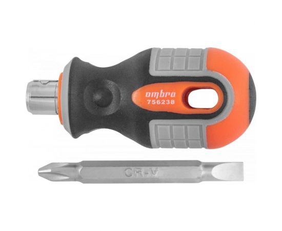 Стержневая двусторонняя отвертка Ombra ROUND GRIP РН2,SL6x38 мм 756238 55773 