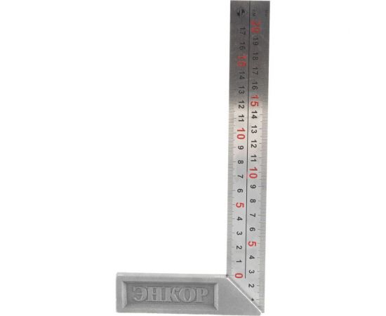 Угольник Энкор 200 мм с чугунным основанием 1/6/180 10857 