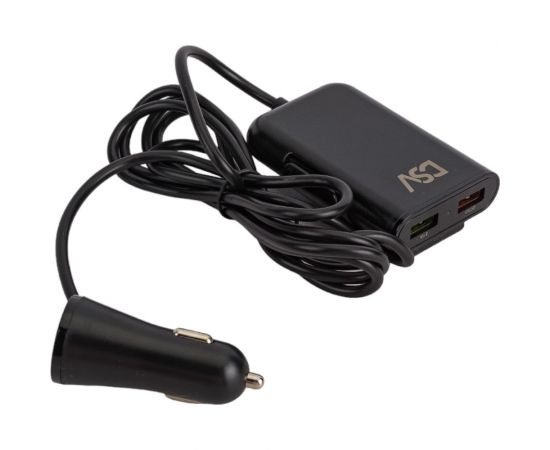Автомобильное зарядное устройство для телефона и гаджетов DSV 4 USB с проводом R77009 