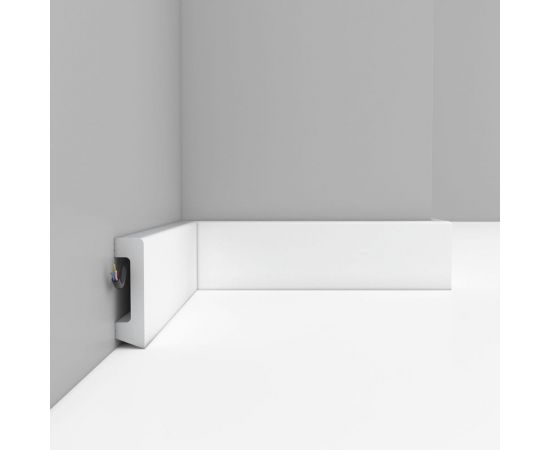 Плинтус напольный Decomaster D234-115ДМ 58x16x2400 мм белый матовый D234-115 ДМ 