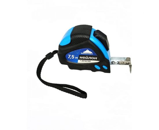 Рулетка vertextools нейлоновая 7,5х25 мм, автостоп 3044-7 