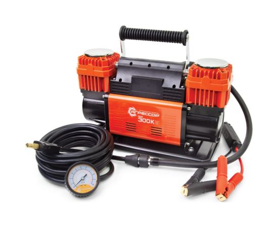 Воздушный компрессор Агрессор 300 л/мин, 12 В/90 А, шланг 8 м, шнур питания 2.4 м, питание от акб AGR-300K 