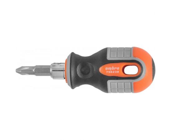 Стержневая двусторонняя отвертка Ombra ROUND GRIP РН2,SL6x38 мм 756238 55773 – изображение 6