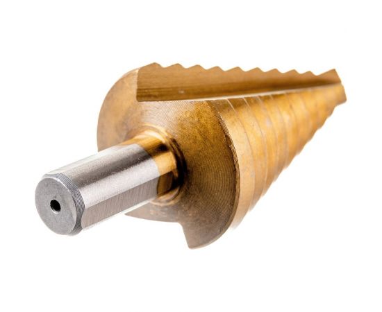 Сверло ступенчатое (9-36 мм; HSS TiN; трехгранный хвостовик) ТУНДРА 5570237 – изображение 4