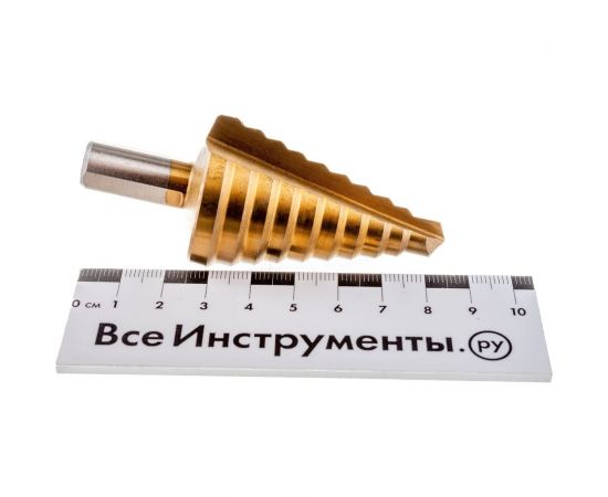 Сверло ступенчатое (9-36 мм; HSS TiN; трехгранный хвостовик) ТУНДРА 5570237 – изображение 3