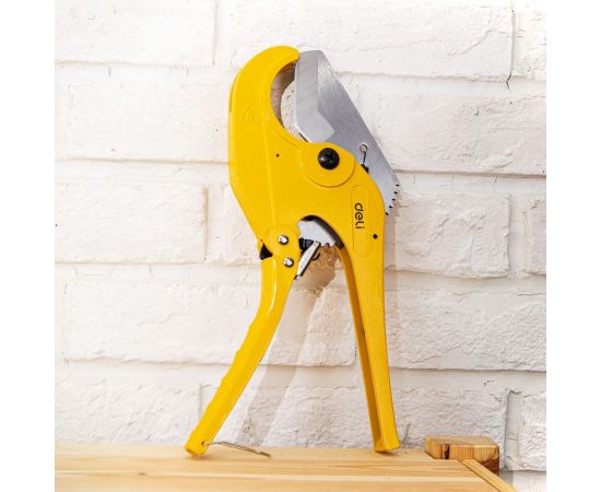 Труборез DELI dl2509 для пластиковых труб 63 мм, сталь 3cr13, рукоять из алюминиевого сплава, храповой механизм 118720 – изображение 8