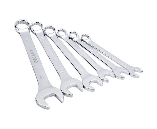 Набор комбинированных ключей Gigant 6 - 22 мм, 12 шт., полированный хром GDWSP-12 – изображение 9