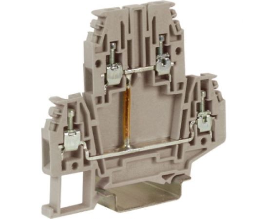 Проходной зажим DKC, DBC.2 CIGR, серый 2 уровня 2,5 кв.мм, с перемычкой между уровням 1шт ZDB117GR 