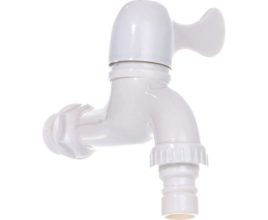 Пластиковый водоразборный кран Terma белый 66454 