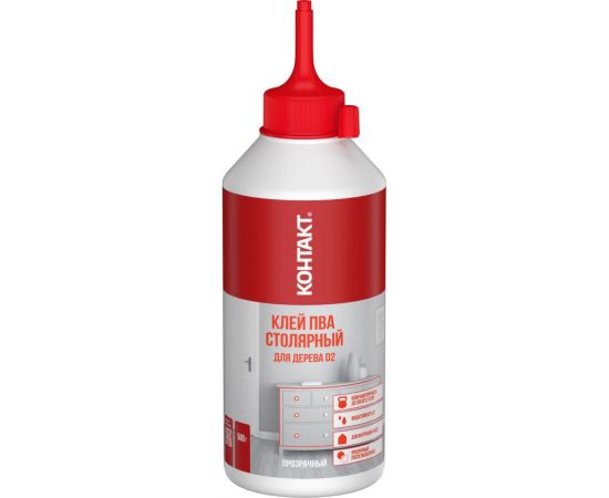 Столярный клей ПВА для дерева Контакт D2 500 г 25260 
