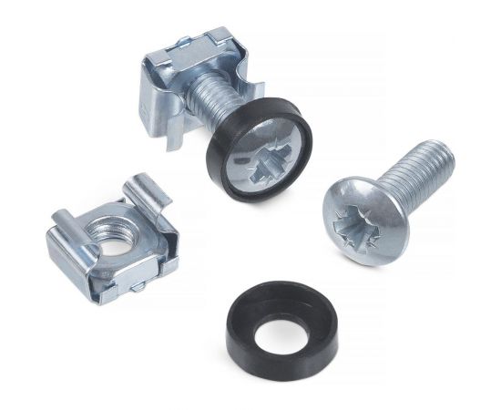 Винт с шайбой и гайкой M6 для крепления 19" оборудования Cabeus 50 шт SH-J014 