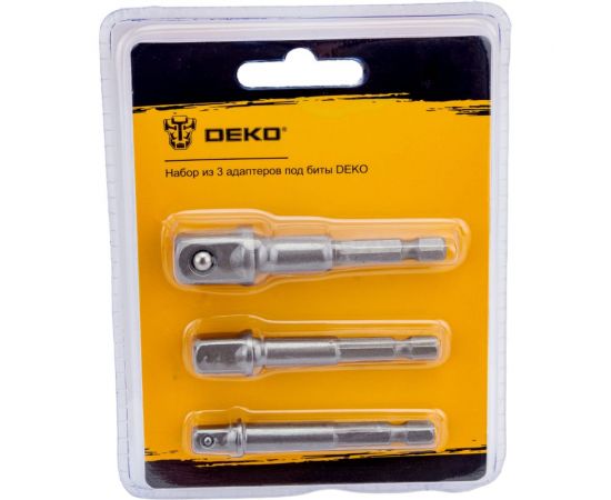 Набор адаптеров под биты (3 шт; 1/2""; 1/4""; 3/8"") DEKO 065-0762 