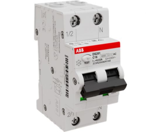 Автоматический выключатель дифференциального тока ABB DS201 C16 AC30 2CSR255080R1164 