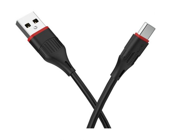 USB-кабель Borofone BX17 Enjoy AM-Type-C 1 метр, 3A, ПВХ, черный 23752-BX17tBK – изображение 5