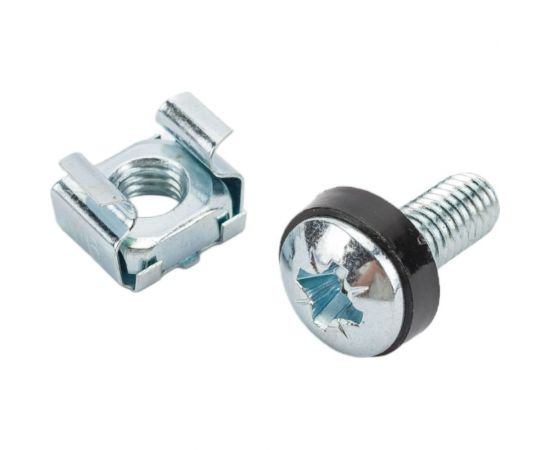 Винт с шайбой и гайкой M6 для крепления 19" оборудования Cabeus 50 шт SH-J014 – изображение 8