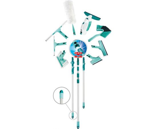 Стальная телескопическая ручка с шарниром Leifheit Click system 110-190 см 41522 – изображение 2