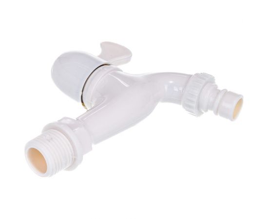 Пластиковый водоразборный кран Terma белый 66454 – изображение 4