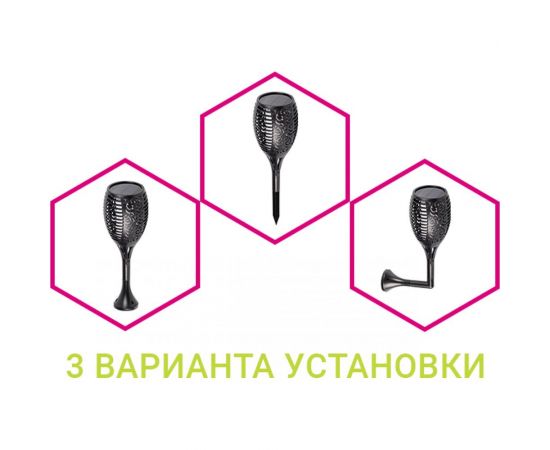 Солнечный светильник ФАZА SLR-S06 эффект факела, 72 LED, h=78см 5034266 – изображение 4