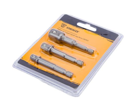 Набор адаптеров под биты (3 шт; 1/2""; 1/4""; 3/8"") DEKO 065-0762 – изображение 3