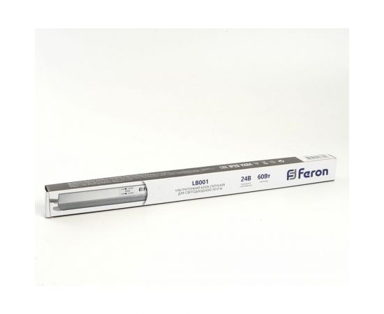Электронный трансформатор FERON для светодиодной ленты 60W 24V (ультратонкий драйвер), LB001 48014 – изображение 6