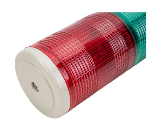 Светосигнальная колонна INNOCONT d=56мм, светодиод, стойка 70мм, основание d=70мм, постоянное свечение, зуммер, цвет: красный, зеленый, 24VDC, IP50, кабель 0,5м TL56B-024-RG – изображение 3
