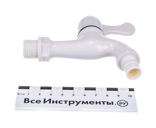 Пластиковый водоразборный кран Terma белый 66454 – изображение 3